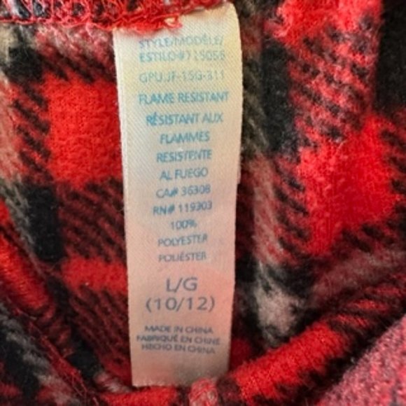 Red Plaid Flannel Pajama Bottoms - Picture 6 of 6